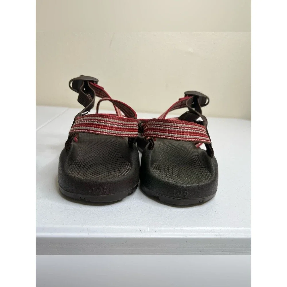 Chaco Z/2 Classic Sport Sandals Womens 9 Red Stripe Toe Loop Outdoor Hiking Shoe